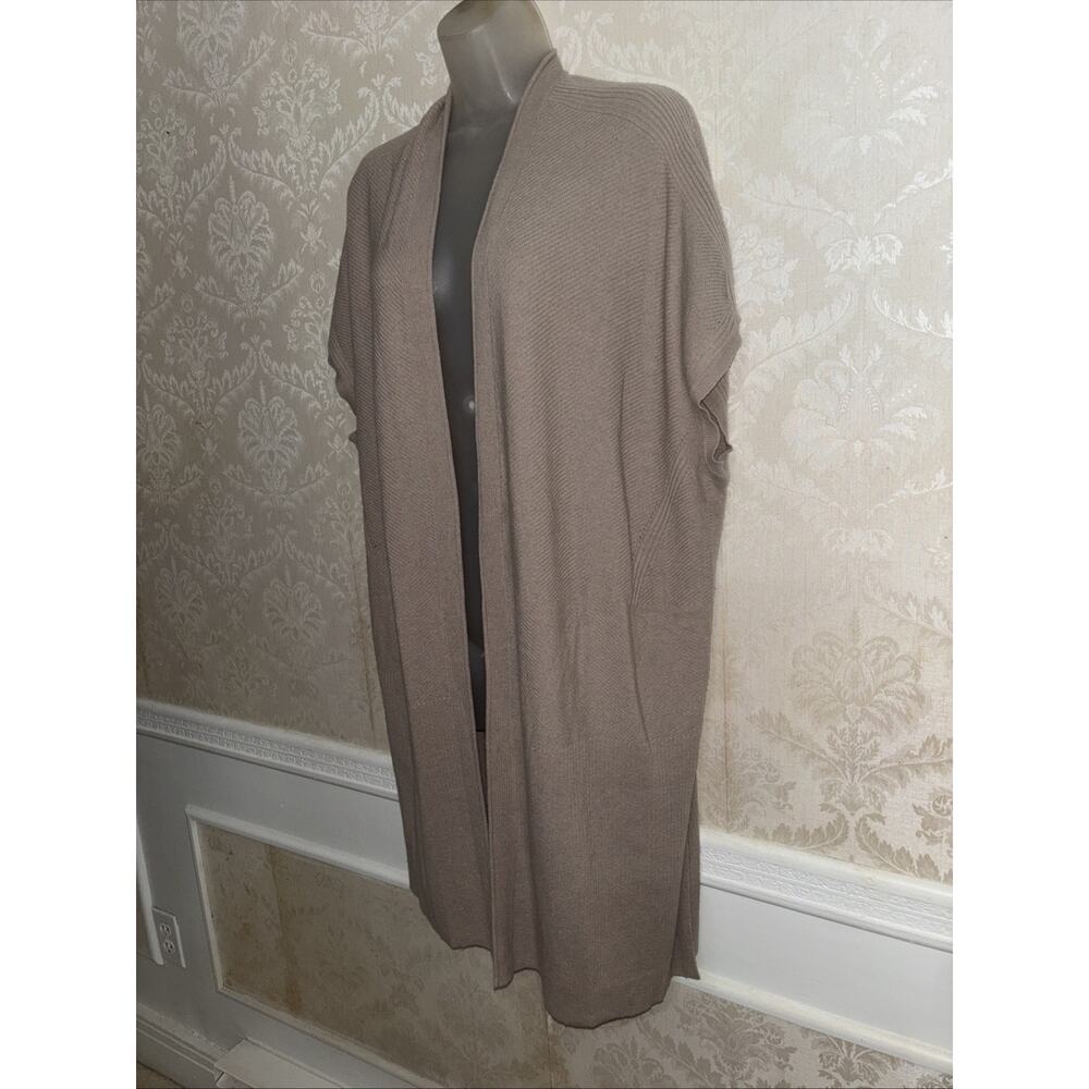 Vince Wool/Cashmere Blend Sleeveless Tunic Length Open Front Cardigan Size S - Picture 3 of 9